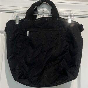 LeSportsac Quilted Nylon Tote Bag Black | Shoulder Bag Crossbody Travel Purse